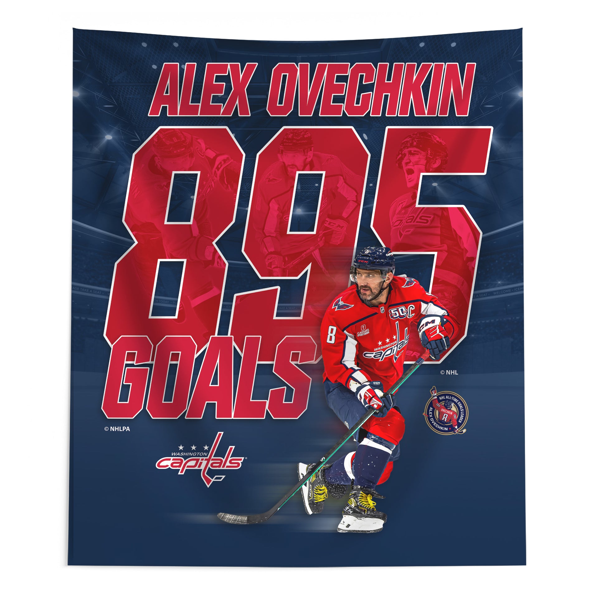 Washington Capitals Alex Ovechkin 895 GOALS Wall Hanging