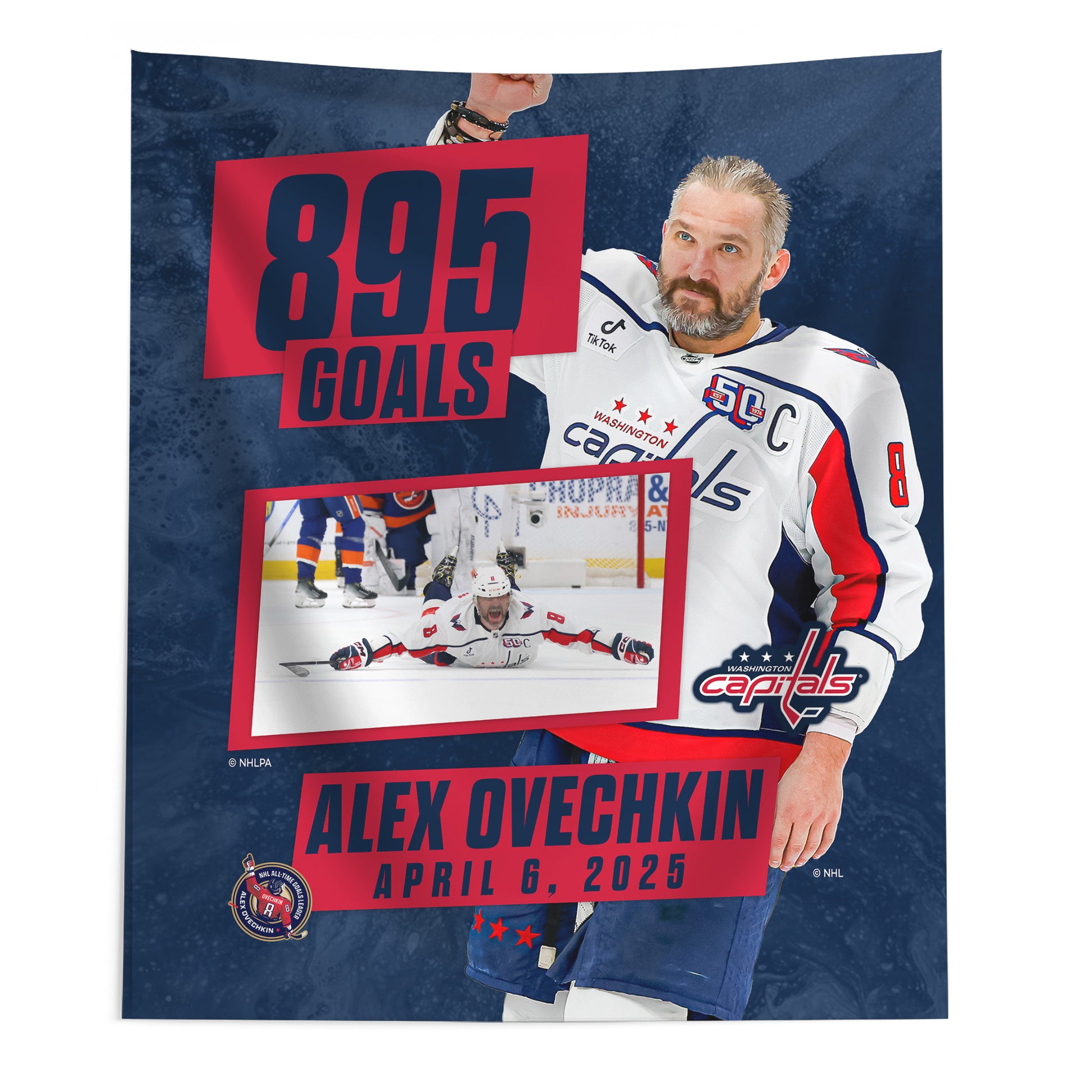 Washington Capitals Alex Ovechkin 895 Goals wall hanging