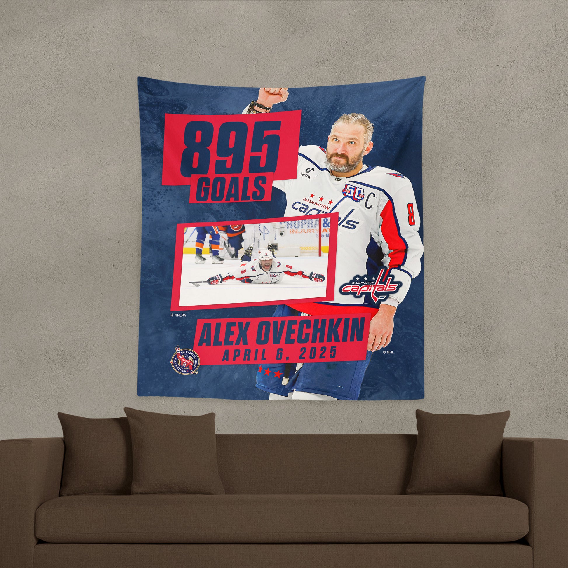 Washington Capitals Alex Ovechkin 895 Goals wall hanging Lifestyle