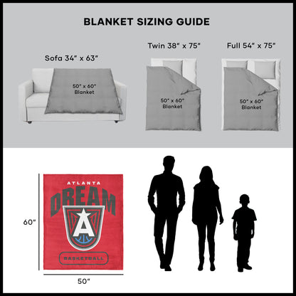 Atlanta Dream throw blanket dimensions