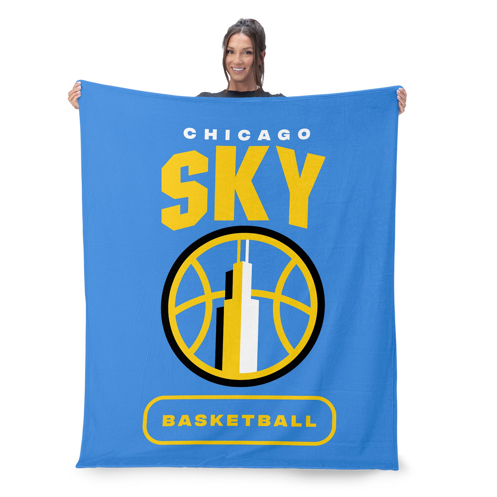 Chicago Sky large silk touch throw blanket