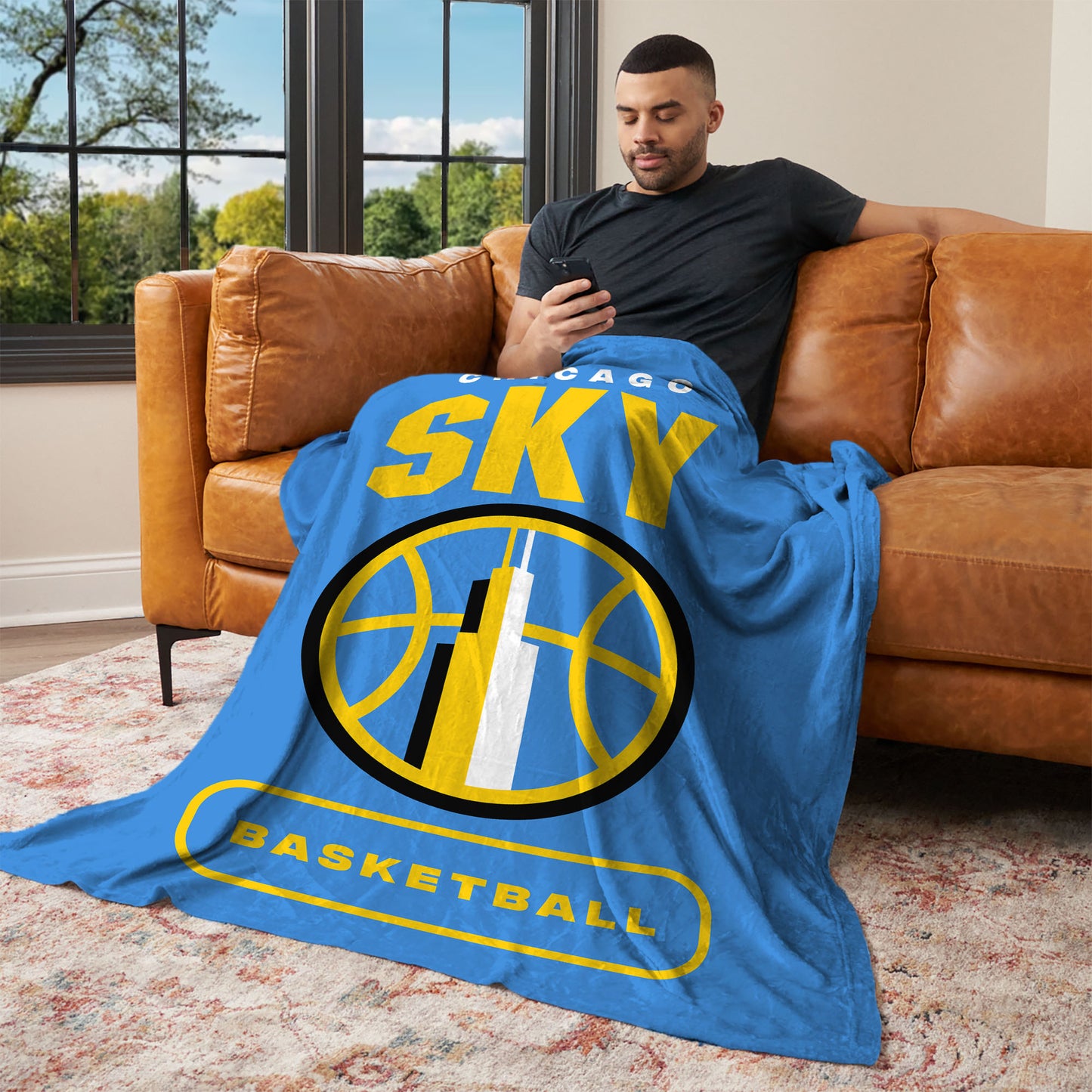 Chicago Sky official silk touch throw blanket Lifestyle