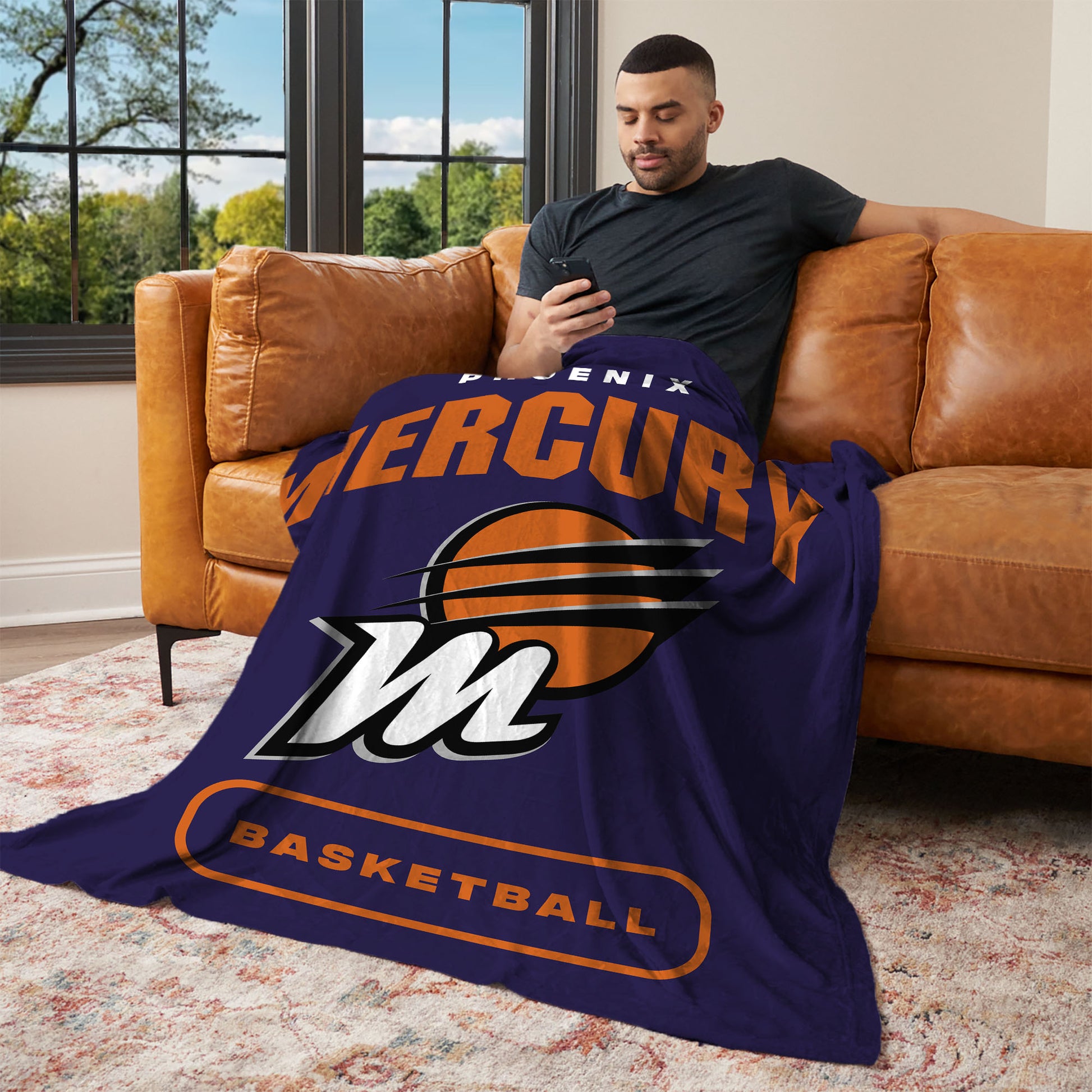 Phoenix Mercury official silk touch throw blanket Lifestyle