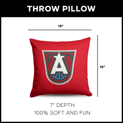 Atlanta Dream WNBA Throw Pillow dimensions