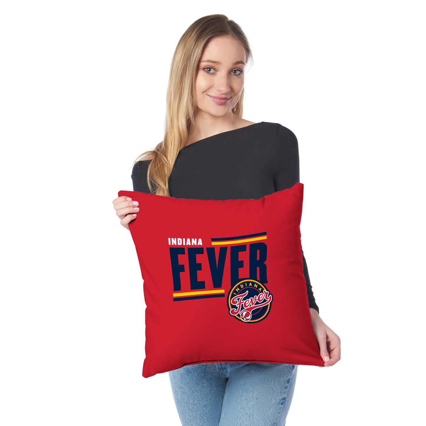 Indiana Fever WNBA Throw Pillow Lifestyle