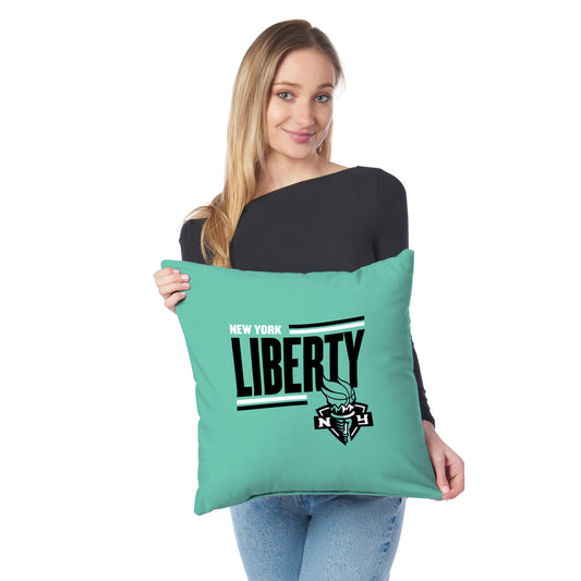 New York Liberty WNBA Throw Pillow Lifestyle