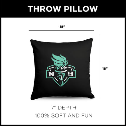 New York Liberty WNBA Throw Pillow dimensions