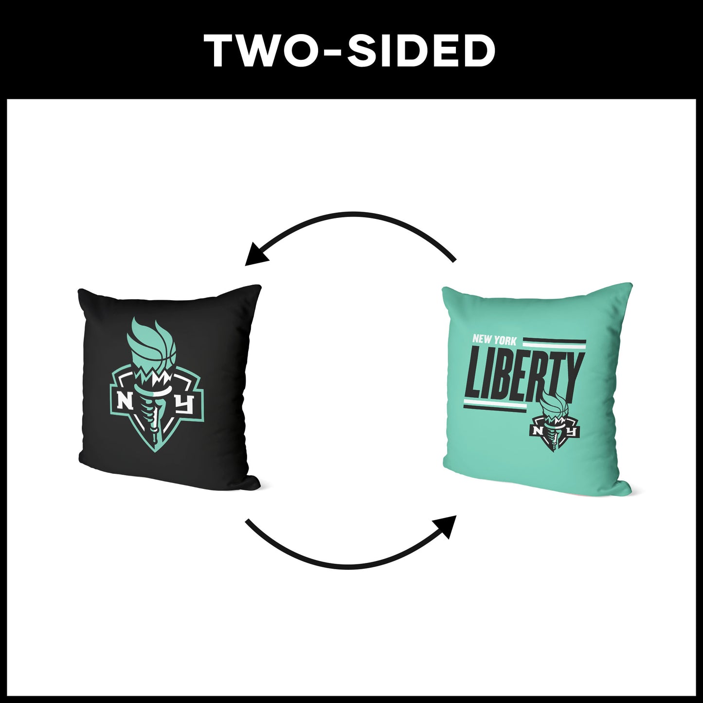 New York Liberty double sided Throw Pillow
