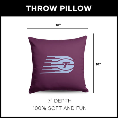 Toronto Tempo WNBA Throw Pillow dimensions