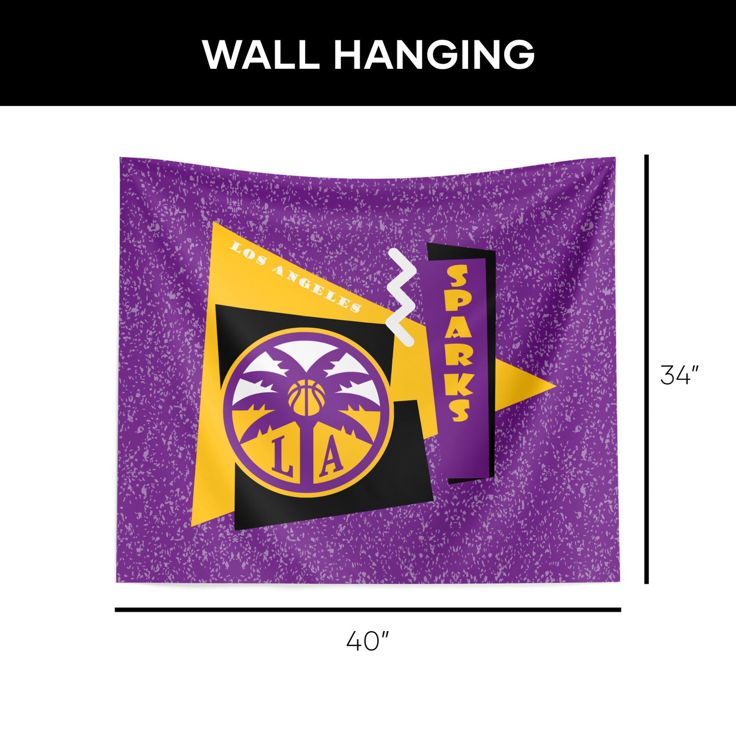Los Angeles Sparks Premium Wall Hanging Dimensions