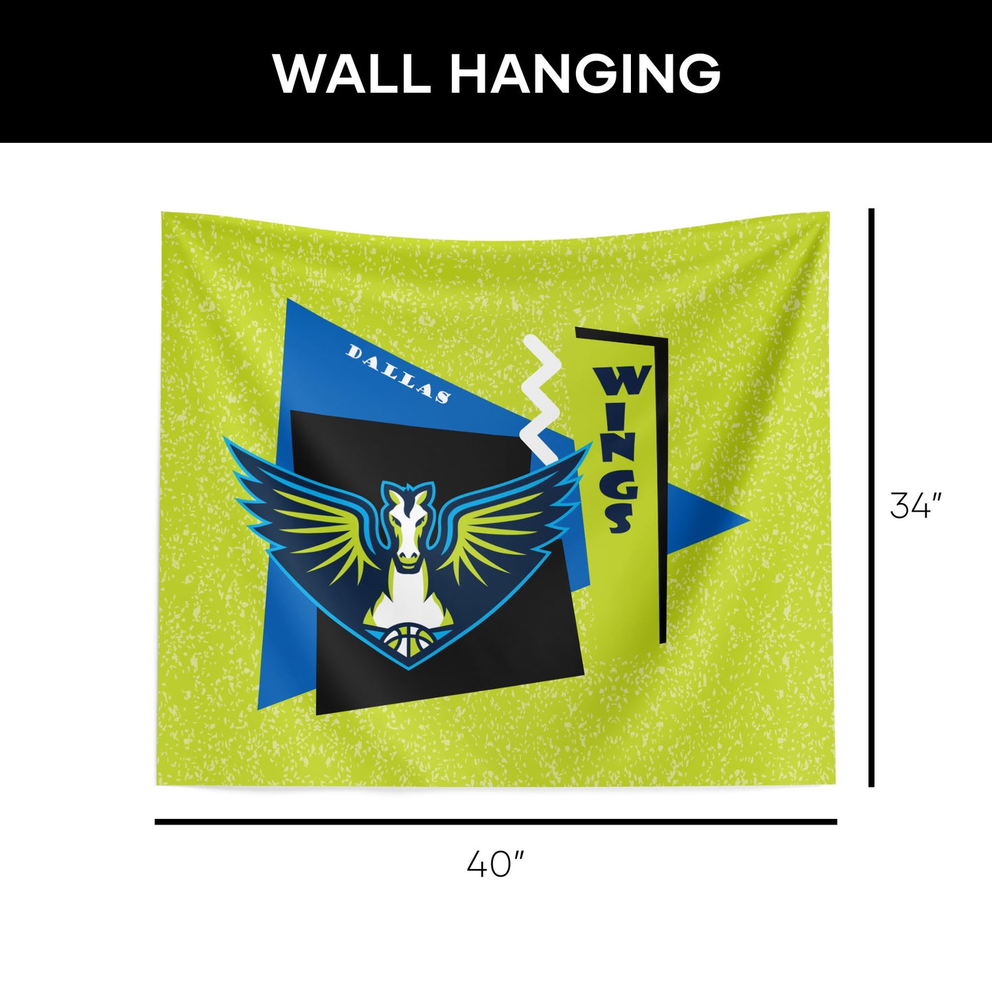 Dallas Wings Premium Wall Hanging Dimensions