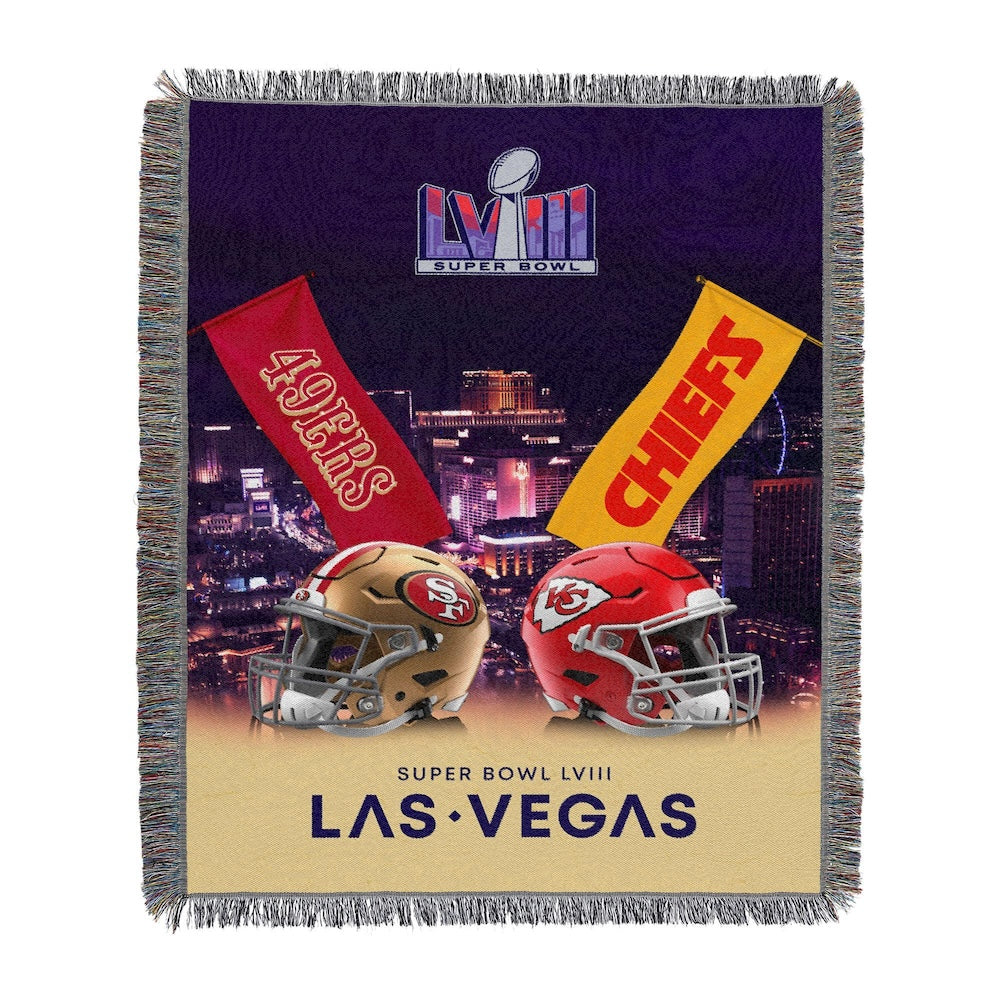 Chiefs vs 49ers Super Bowl banner tapestry
