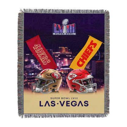 Chiefs vs 49ers Super Bowl banner tapestry