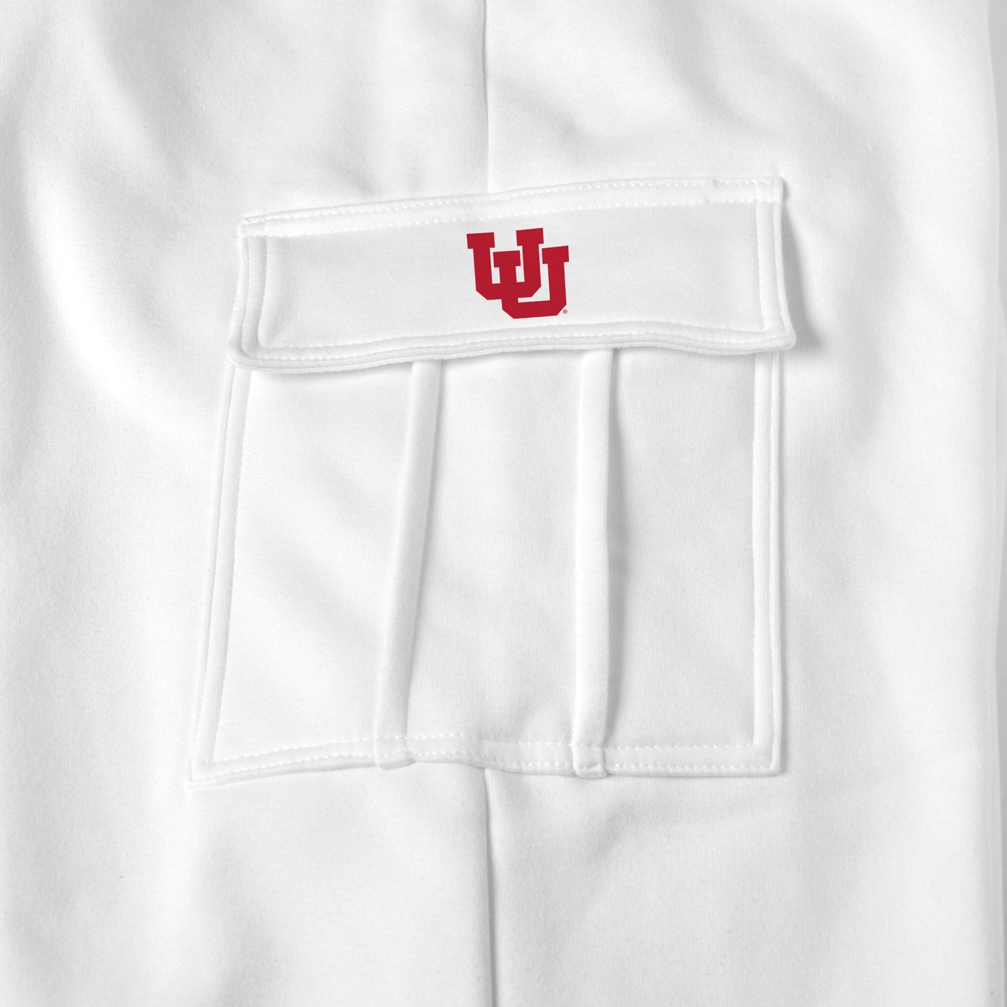 Utah Utes white sweat pants logo