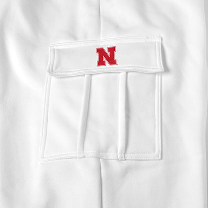 Nebraska Cornhuskers white sweat pants logo