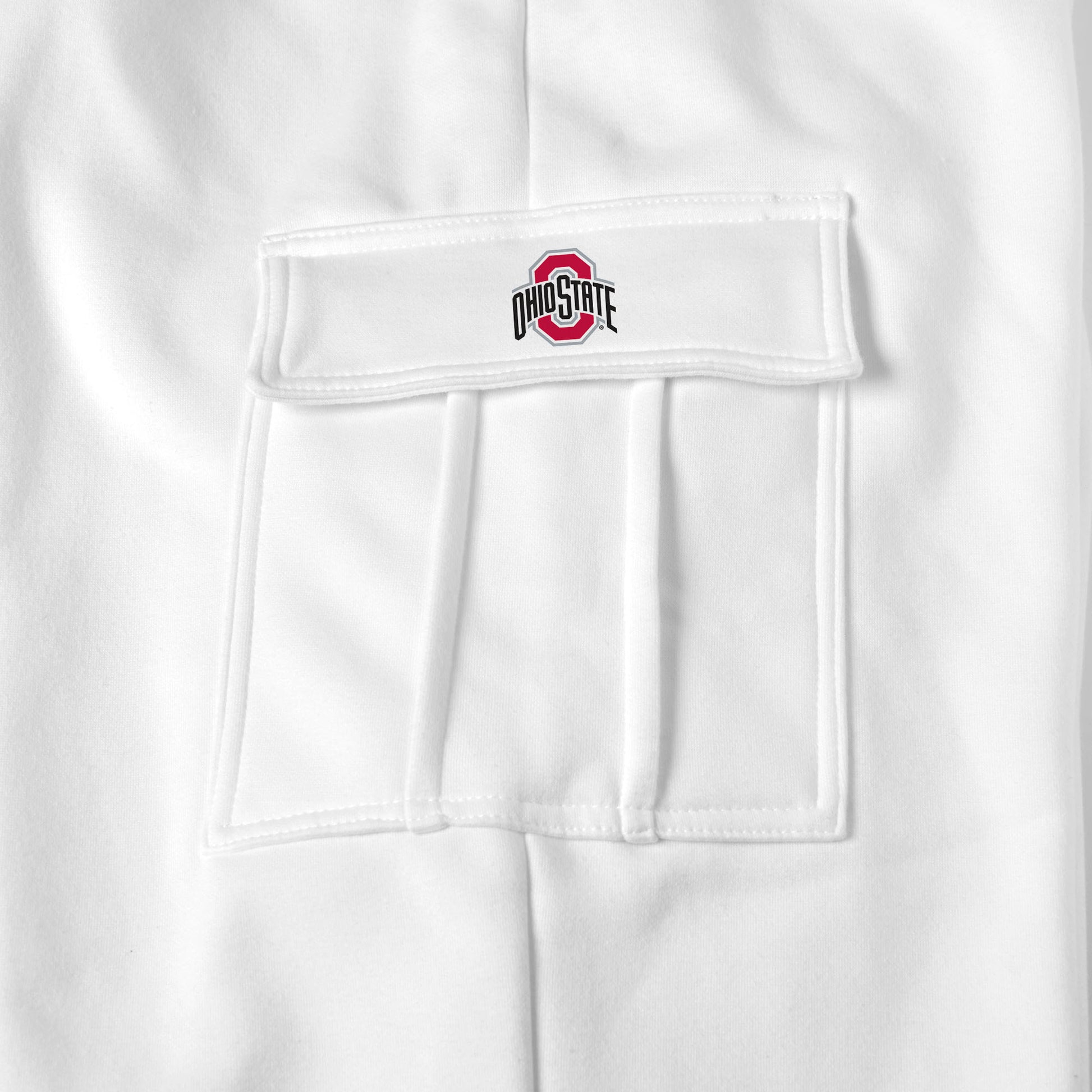 Ohio State Buckeyes white sweat pants logo
