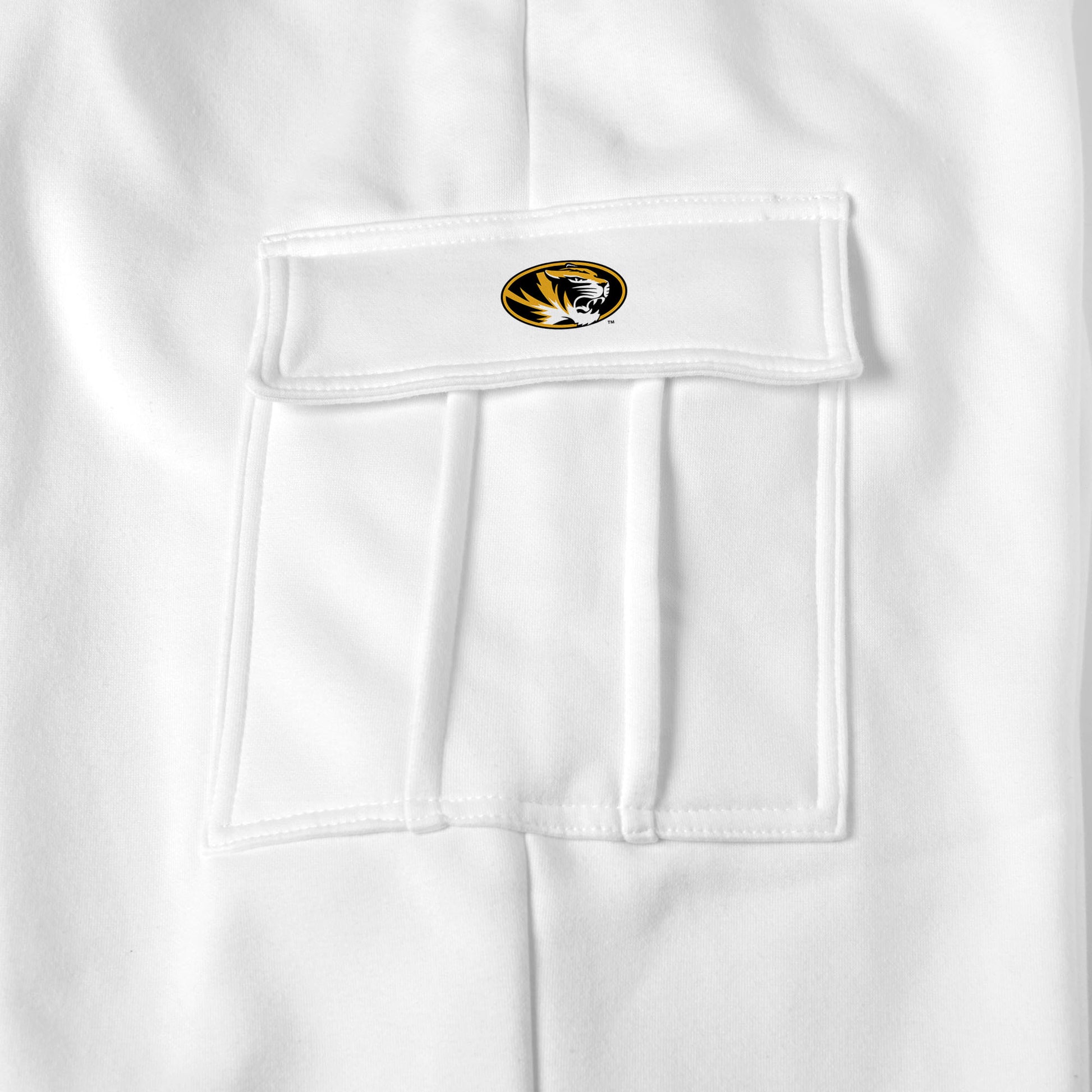 Missouri Tigers white sweat pants logo