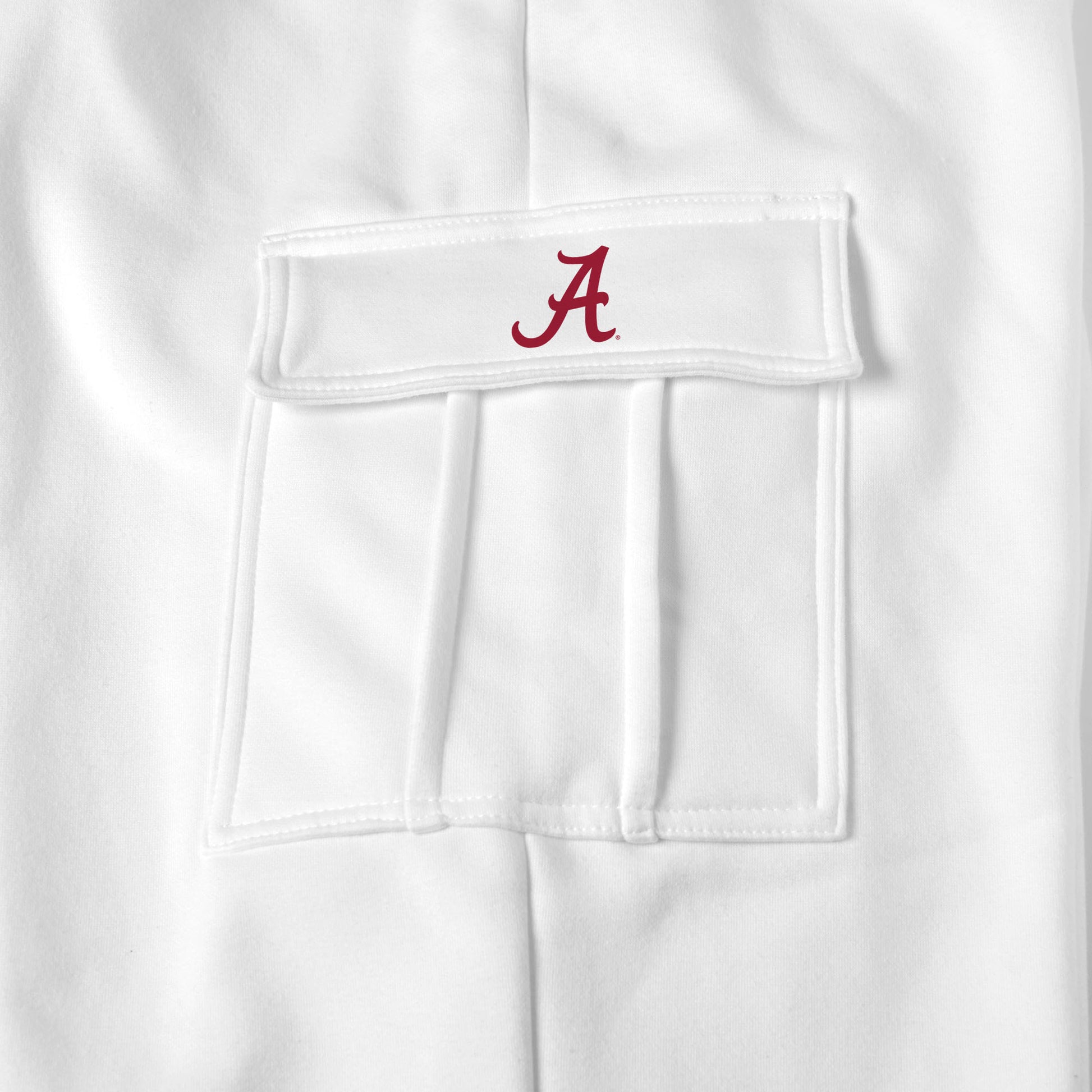 Alabama Crimson Tide white sweat pants logo