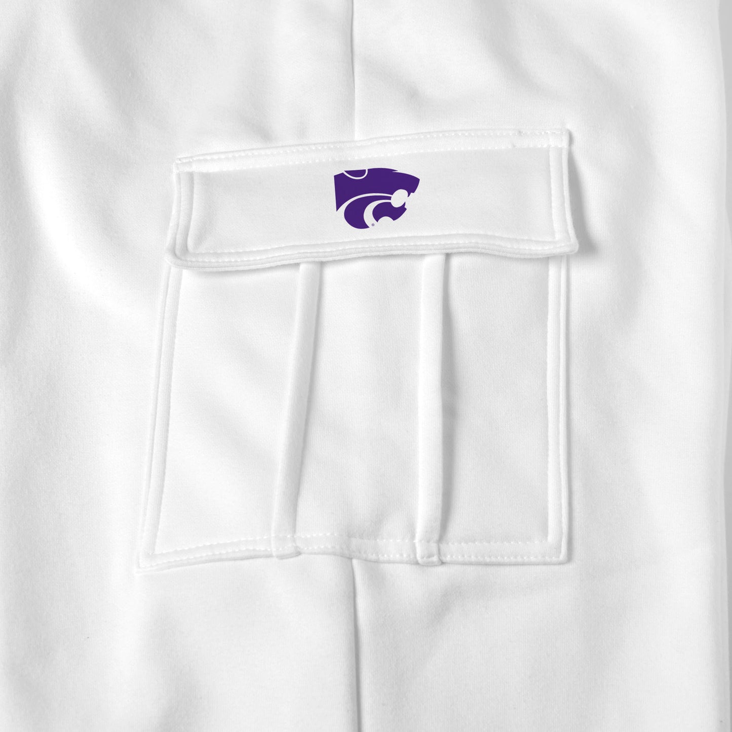 Kansas State Wildcats white sweat pants logo