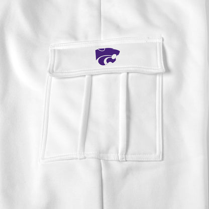 Kansas State Wildcats white sweat pants logo