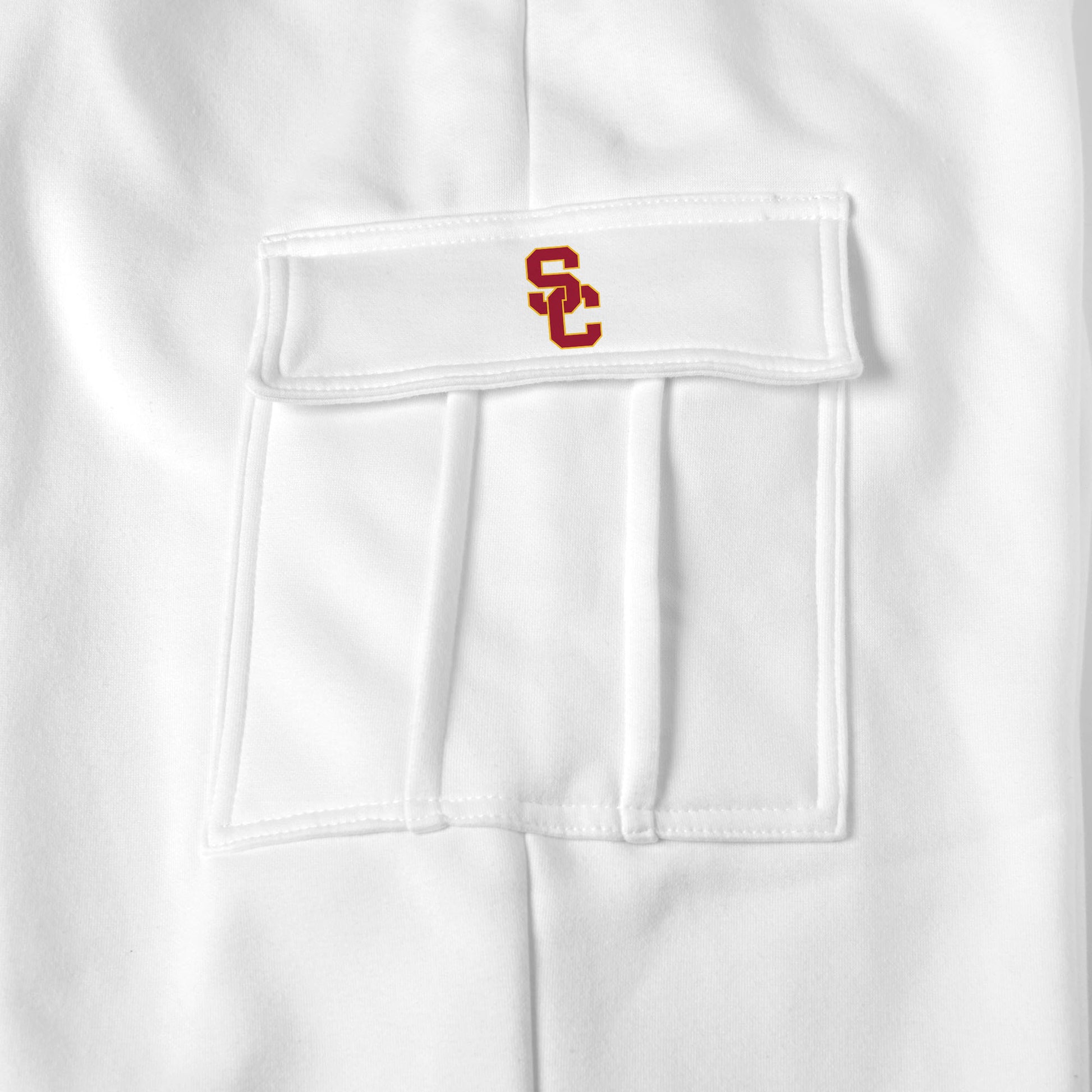 USC Trojans white sweat pants logo