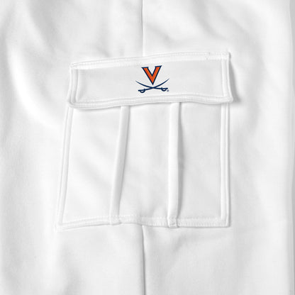 Virginia Cavaliers white sweat pants logo