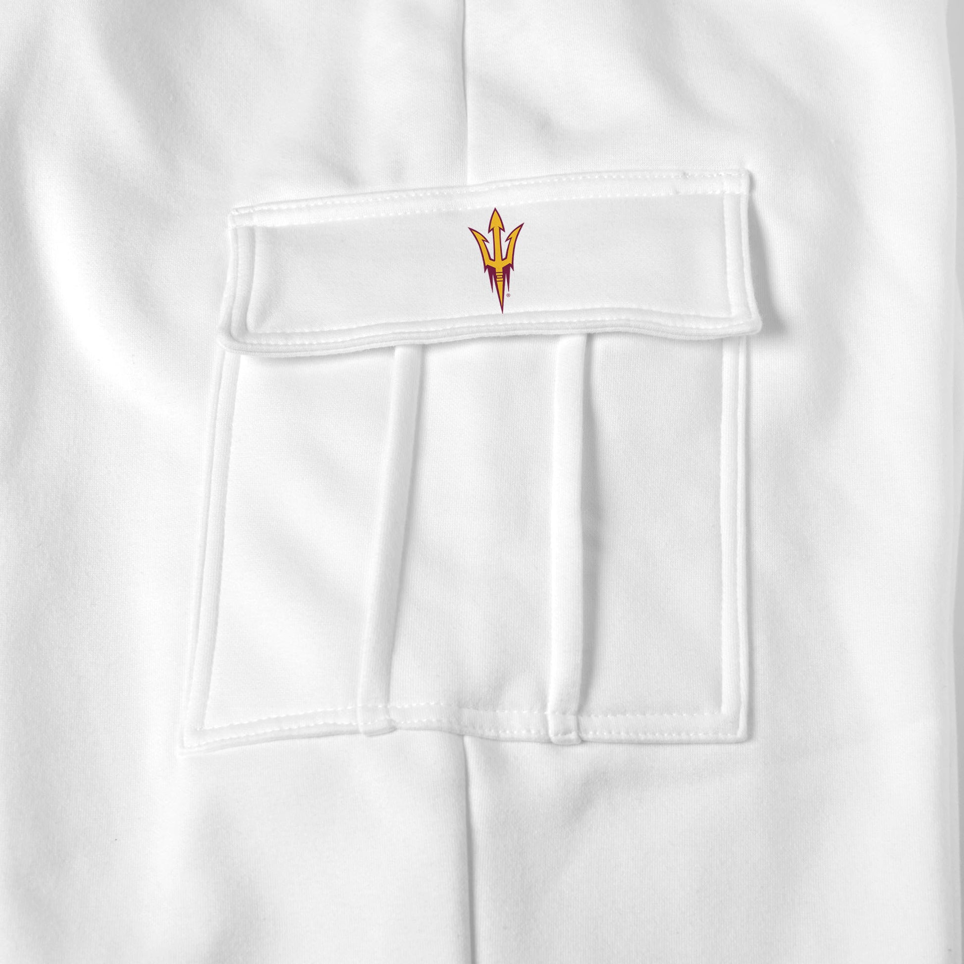 Arizona State Sun Devils white sweat pants logo