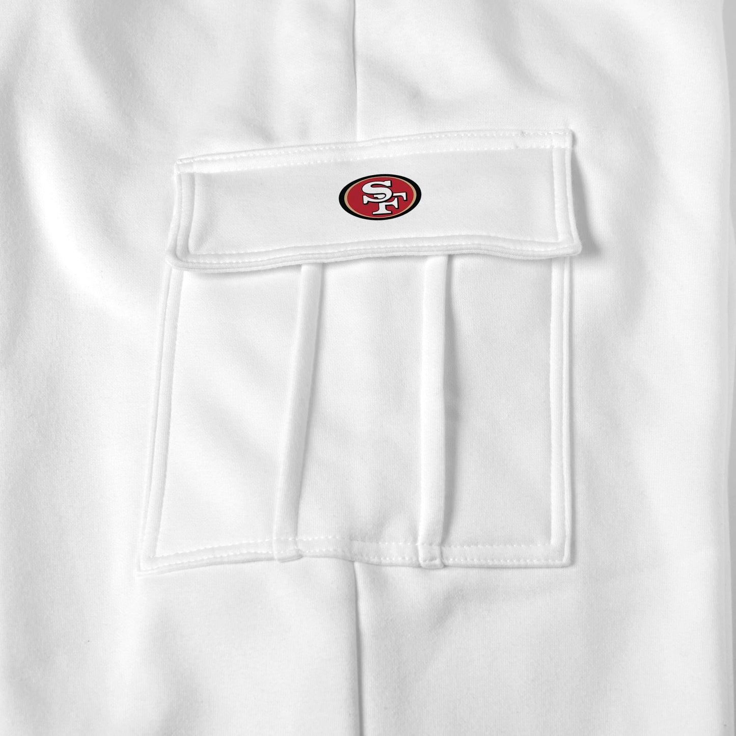 San Francisco 49ers white sweat pants logo
