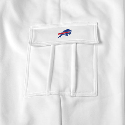 Buffalo Bills white sweat pants logo