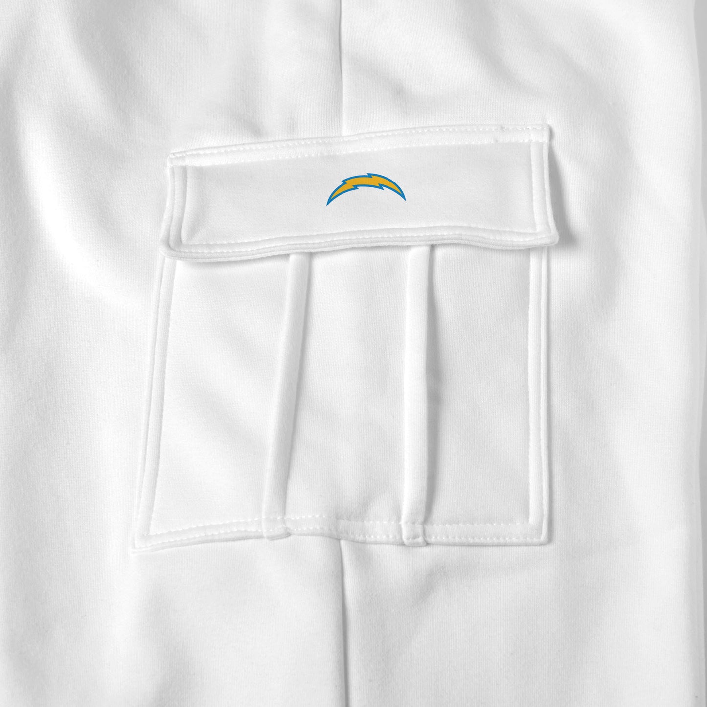 Los Angeles Chargers white sweat pants logo