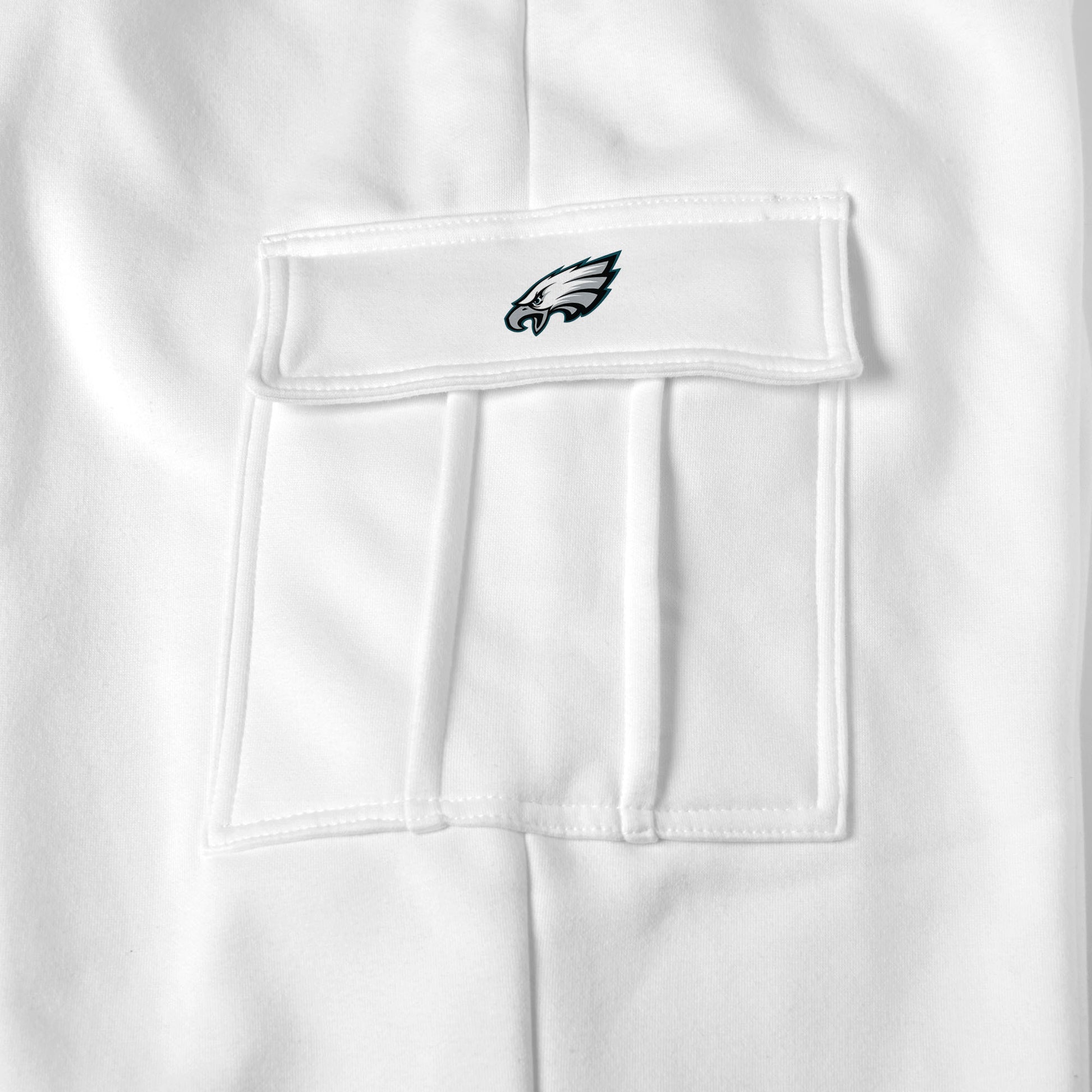 Philadelphia Eagles white sweat pants logo