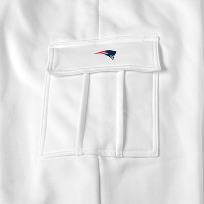 New England Patriots white sweat pants logo