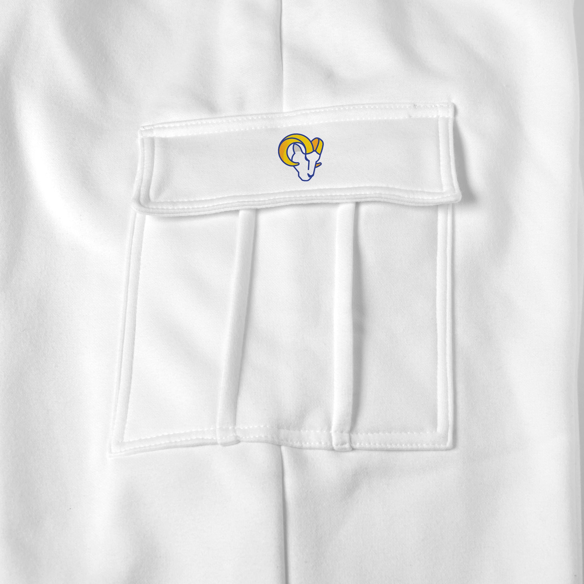 Los Angeles Rams white sweat pants logo