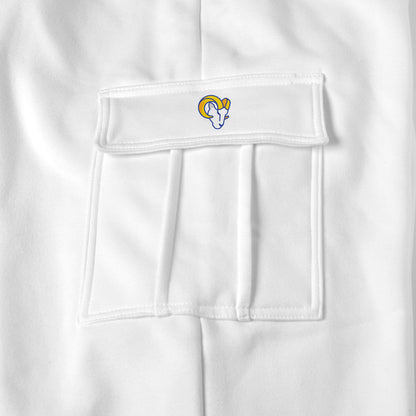 Los Angeles Rams white sweat pants logo