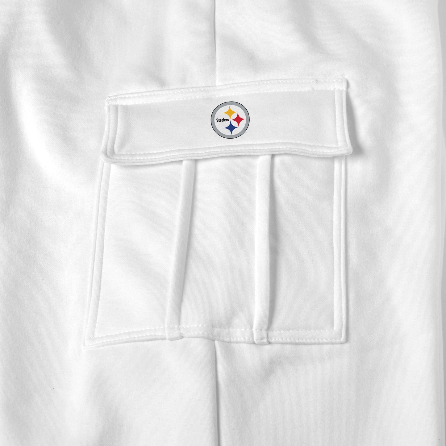 Pittsburgh Steelers white sweat pants logo