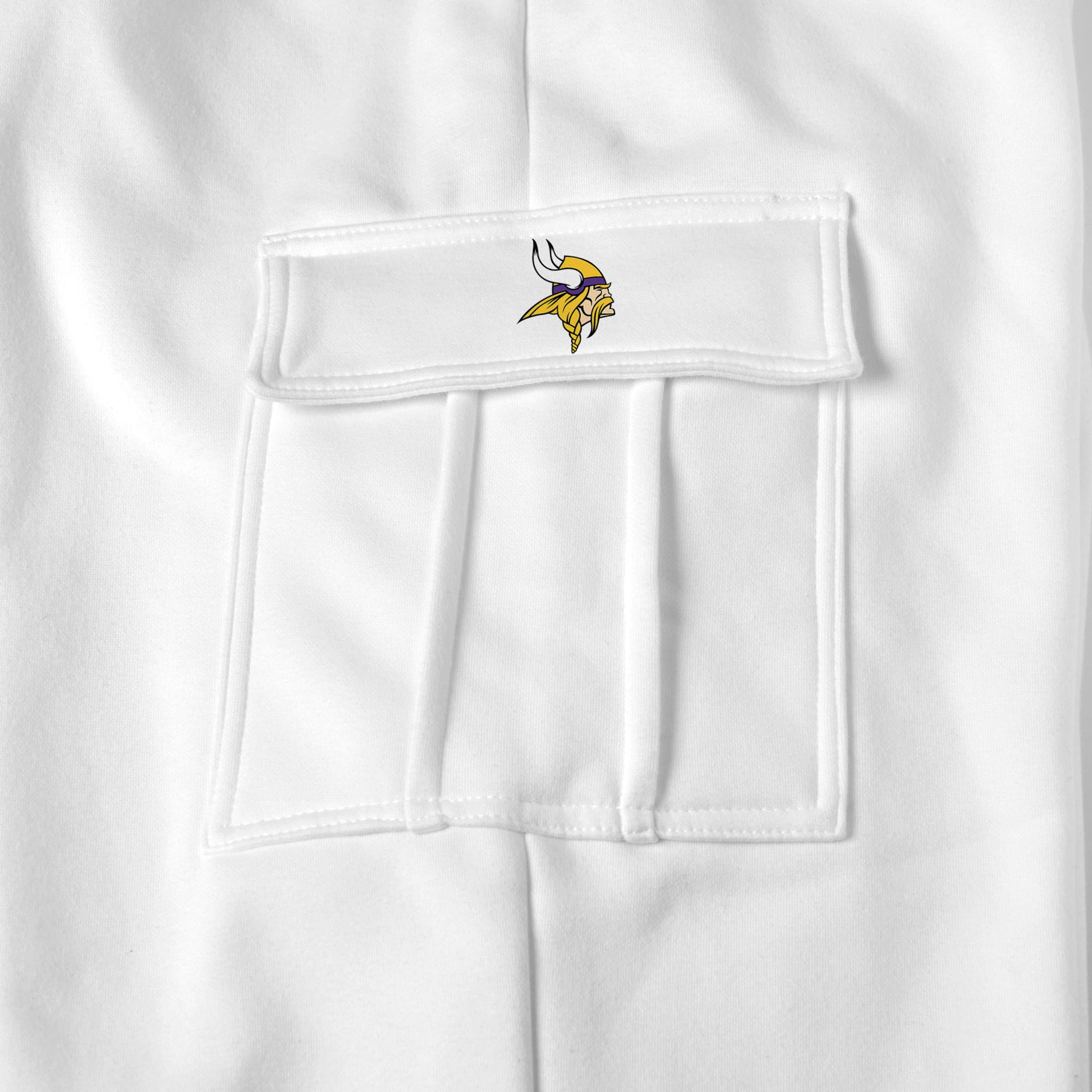 Minnesota Vikings white sweat pants logo