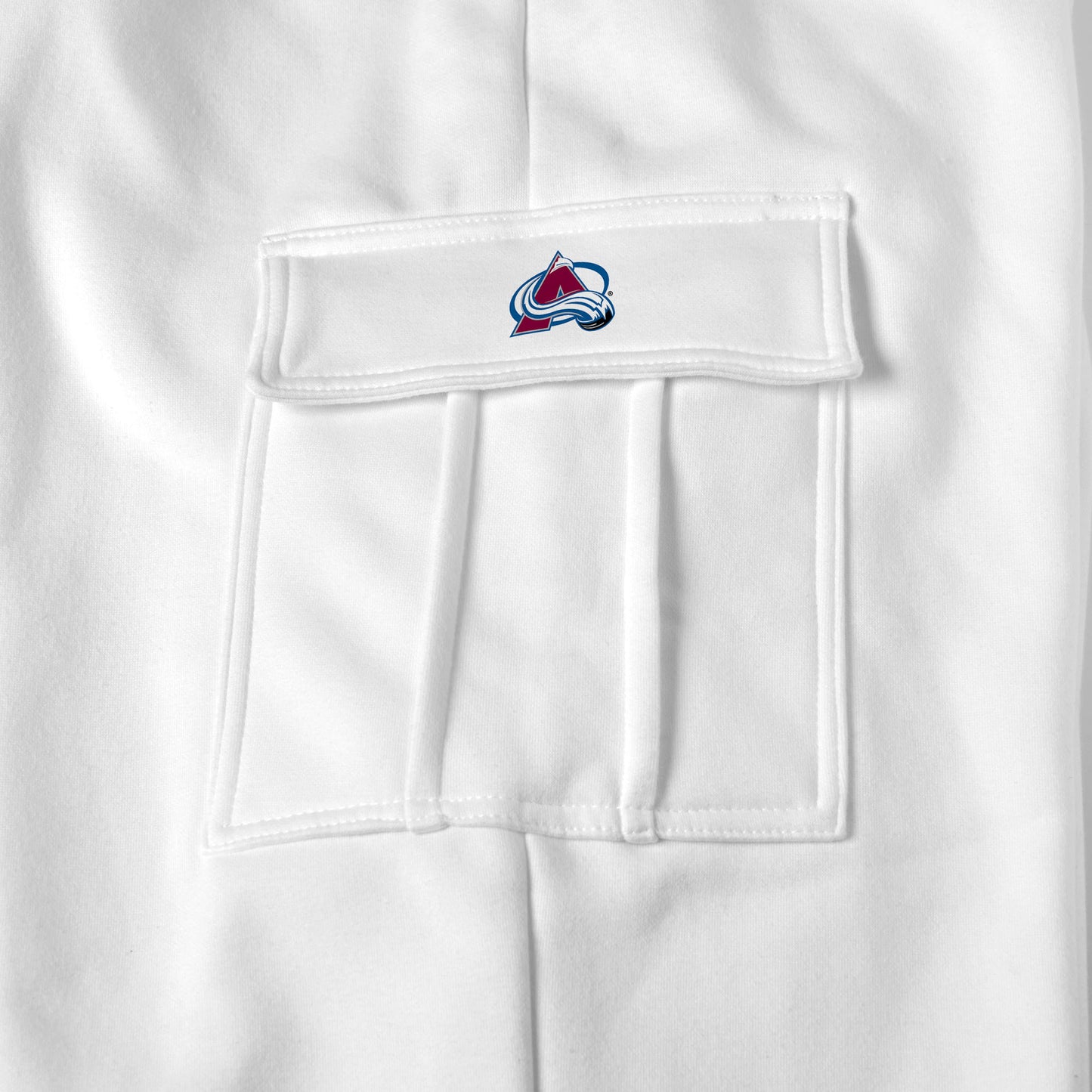 Colorado Avalanche white sweat pants logo