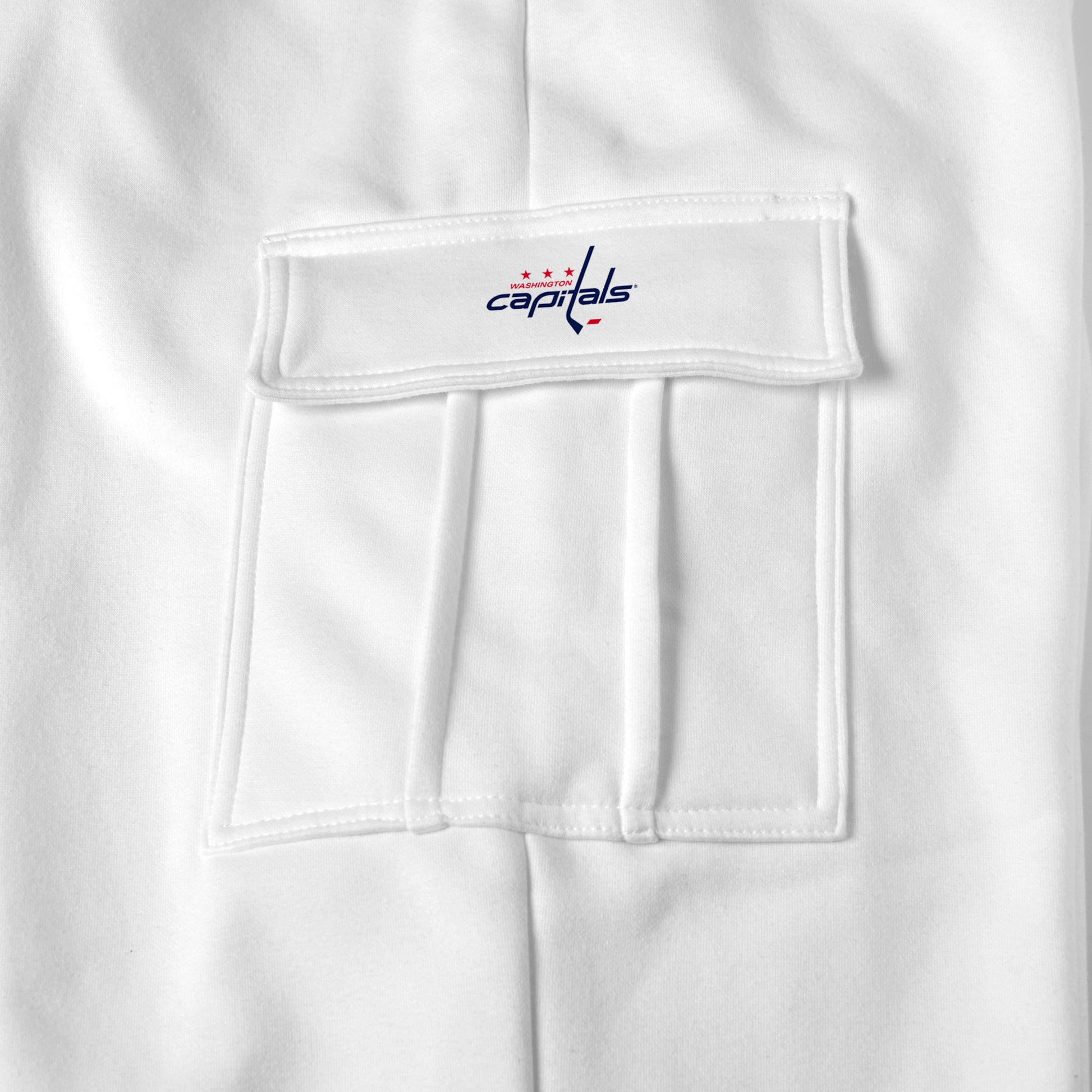 Washington Capitals white sweat pants logo