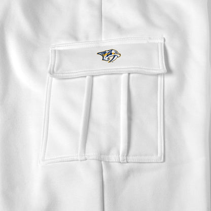 Nashville Predators white sweat pants logo