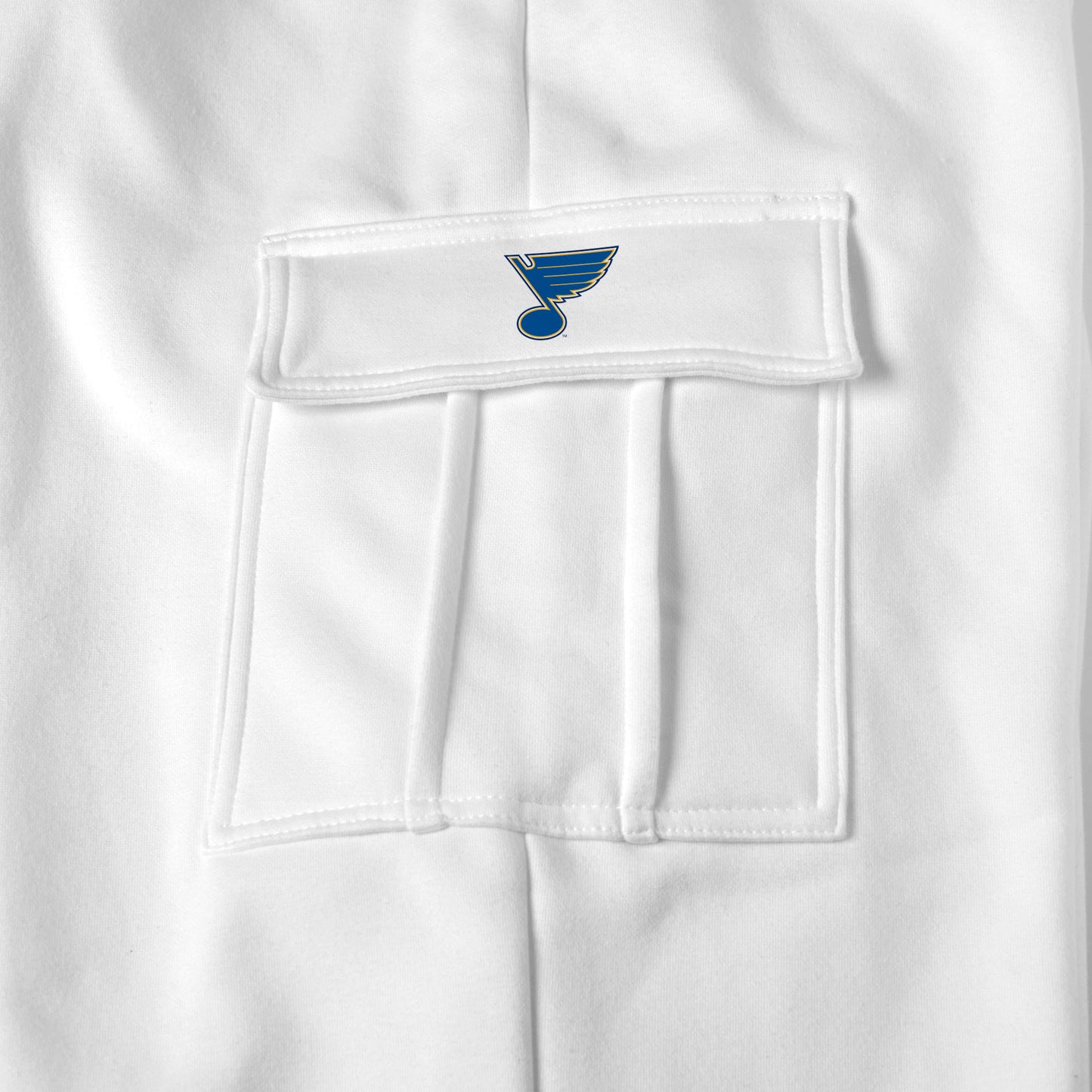 St. Louis Blues white sweat pants logo