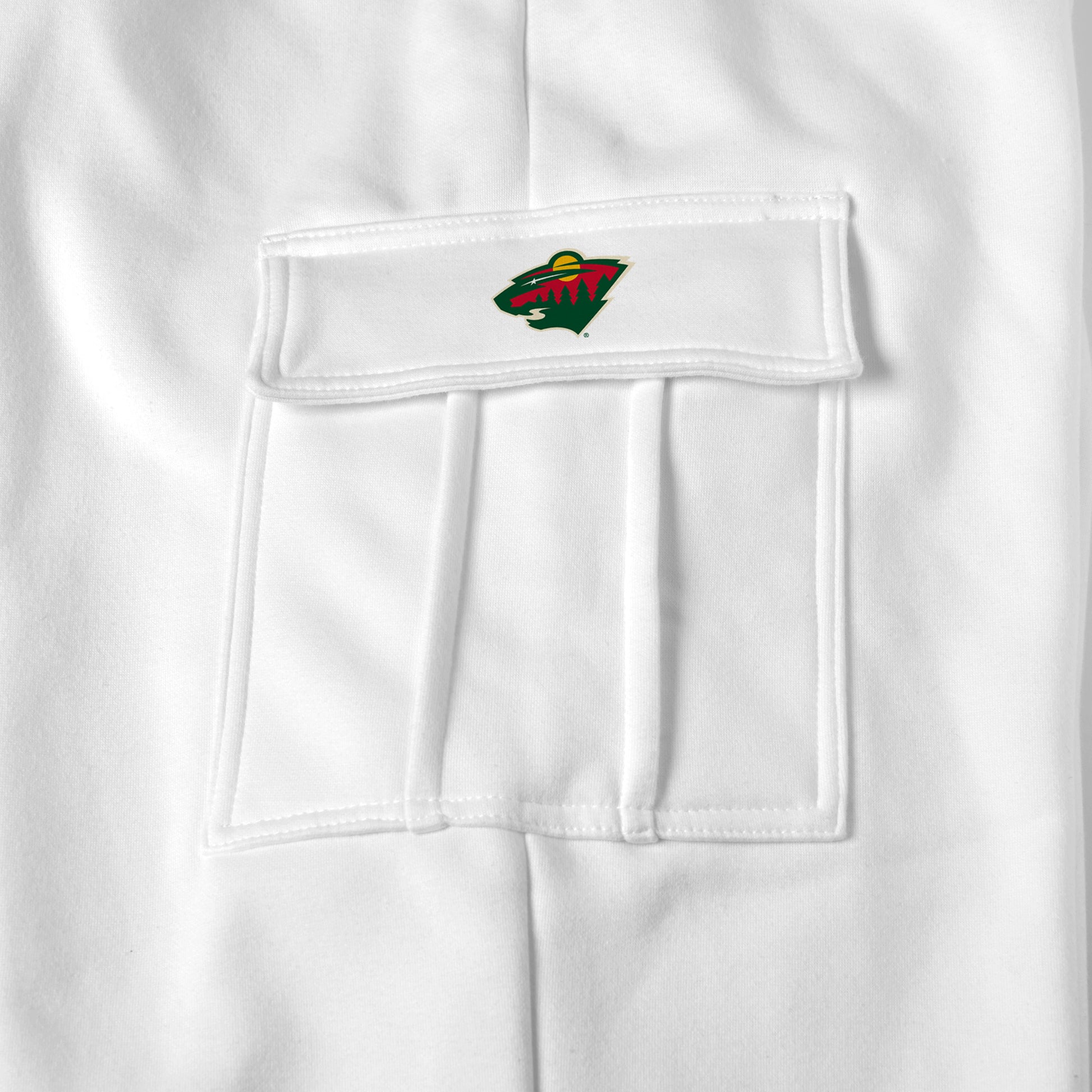 Minnesota Wild white sweat pants logo