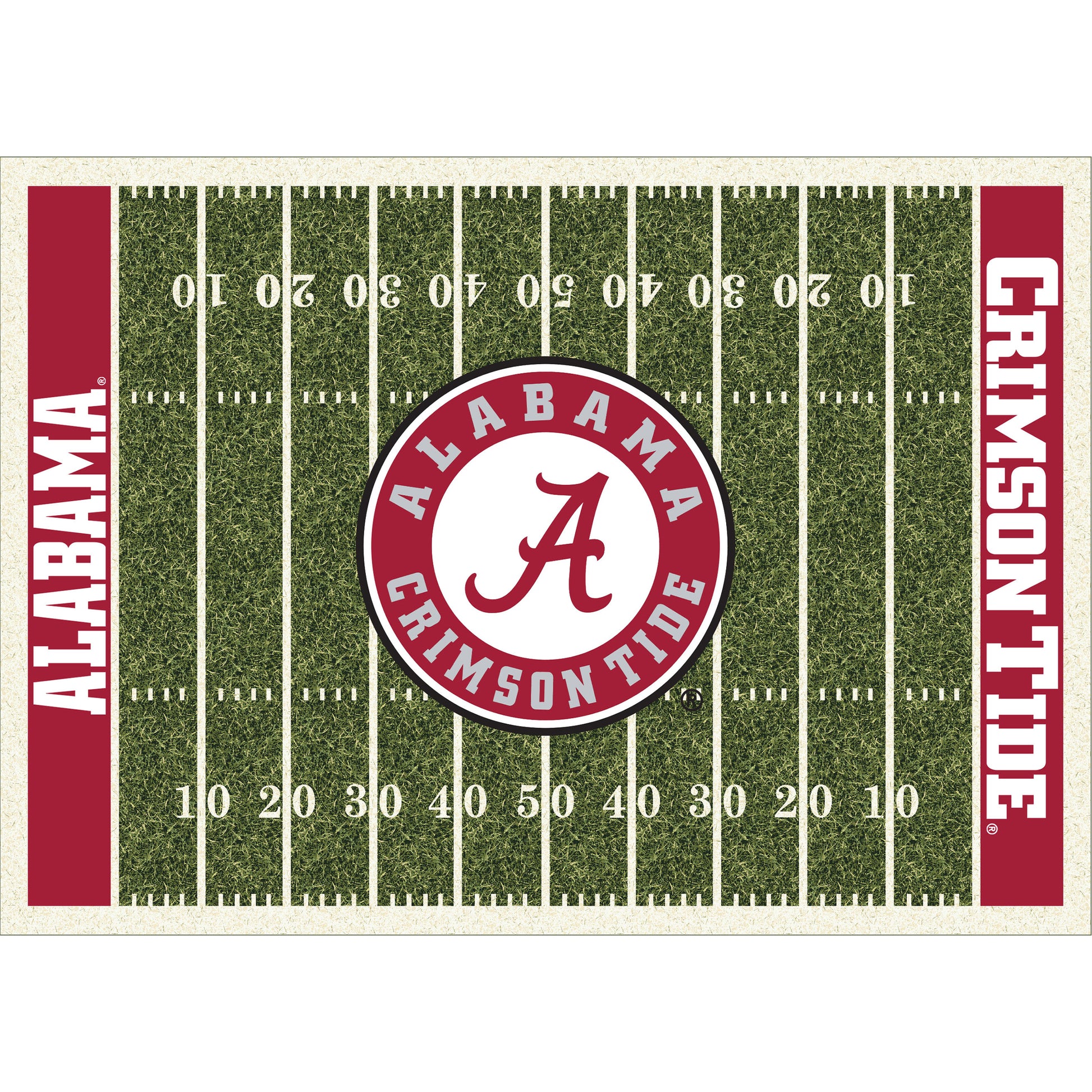 Alabama Crimson Tide home field style area rug