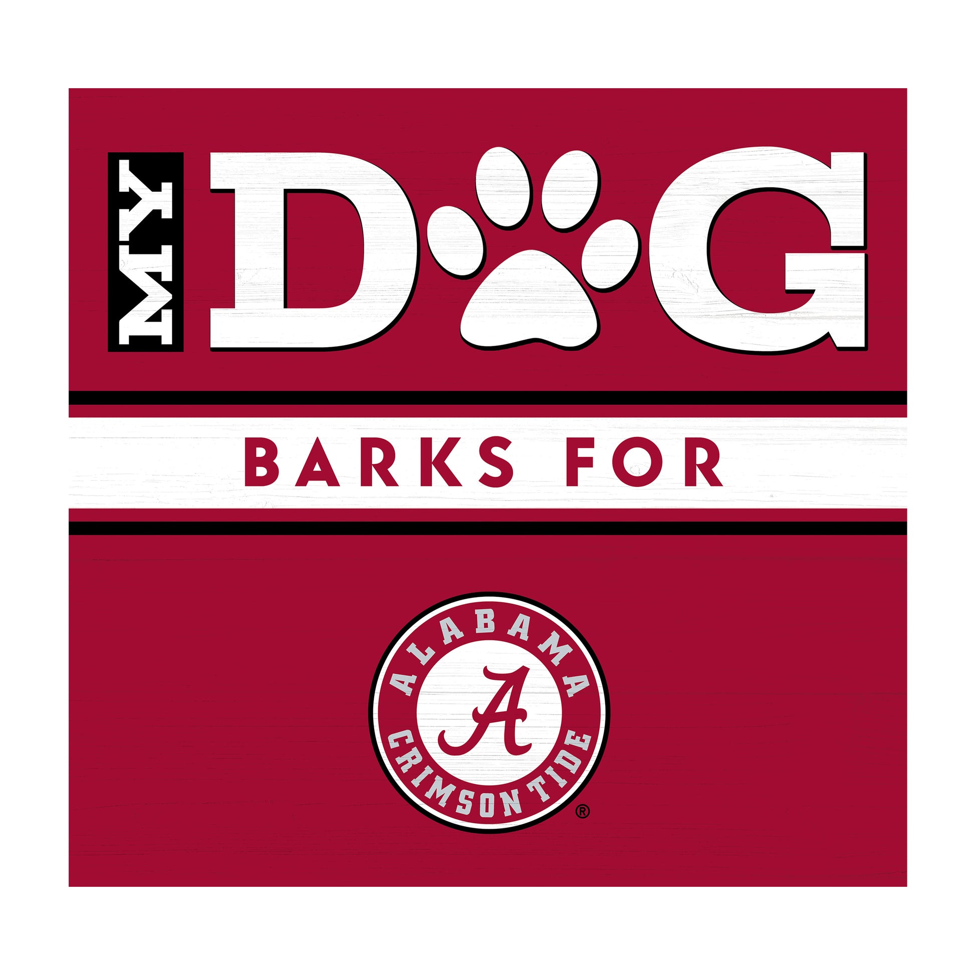Alabama Crimson Tide dog sign