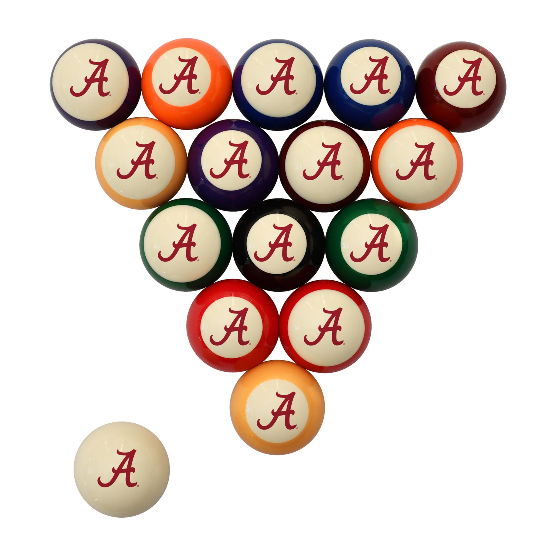 Alabama Crimson Tide logo billiards balls