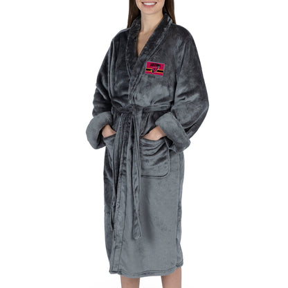 Driver Name silk touch charcoal bathrobe