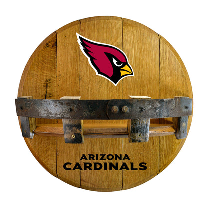 Arizona Cardinals whiskey barrel shelf