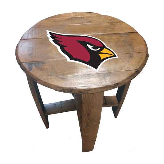 Arizona Cardinals whiskey barrel end table