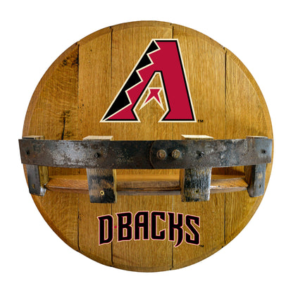 Arizona Diamondbacks whiskey barrel shelf