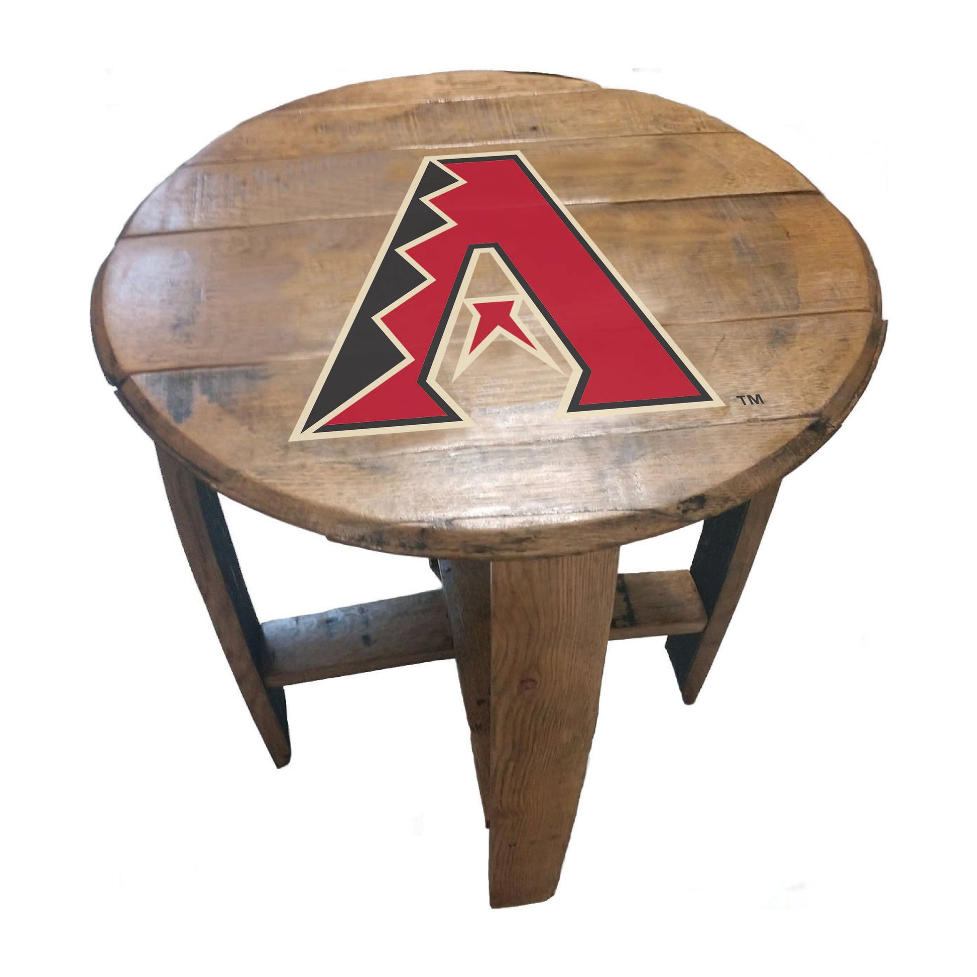 Arizona Diamondbacks whiskey barrel end table