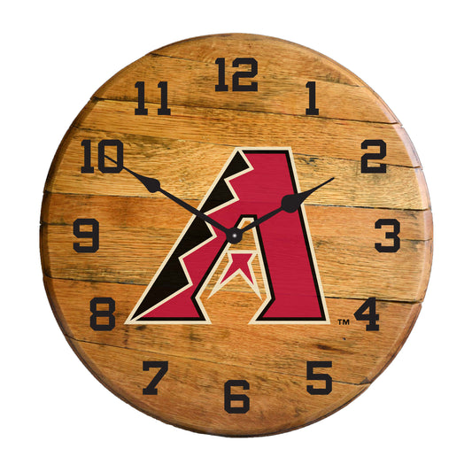 Arizona Diamondbacks whiskey barrel wall clock